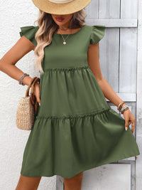 Ruffle Sleeve Tiered Mini Dress 100100406659839 28 Affordable Fashion Under $100 Jerry's Apparel 