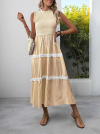 Striped Smocked Sleeveless Tiered Midi Dress 100100055203961 49 Affordable Fashion Under $100 Jerry's Apparel 
