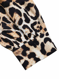 Leopard Print Tie Front Blouse 100100129201649 40 Affordable Fashion Under $100 Jerry's Apparel 