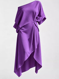 Full Size One-Shoulder Asymmetric Hem Midi Dress Plus Size 101001732260581 53 Gifts for Her Jerry's Apparel 