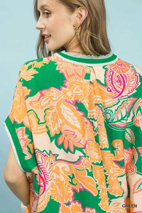 Umgee Abstract Print Oversized Top 100100532931198 47 Affordable Fashion Under $100 Jerry's Apparel 