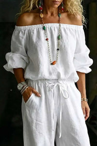 Full Size Off-Shoulder Top and Pants Set Plus Size 100100317389193 35 Affordable Fashion Under $100 Jerry's Apparel 
