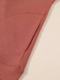 Drawstring V-Neck Waffle Knit Casual Hoodie 100100700285845 53 Affordable Fashion Under $100 Jerry's Apparel 