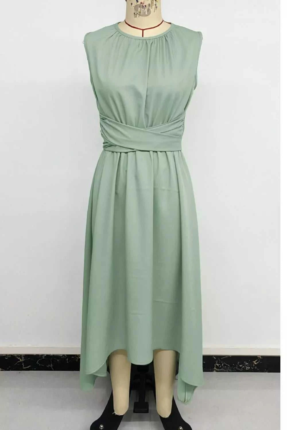 Sleeveless High-Low Hem A-Line Dress 100100859872614 42 Affordable Fashion Under $100 Jerry's Apparel 