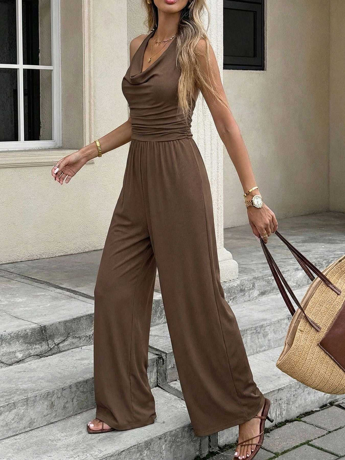 Halter Neck Wide Leg Jumpsuit 100100973282685 31 Affordable Fashion Under $100 Jerry's Apparel 