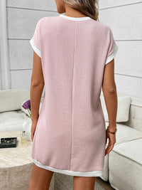Contrast Trim Ribbed Knit Mini Dress with Pocket 100100281069040 32 Affordable Fashion Under $100 Jerry's Apparel 