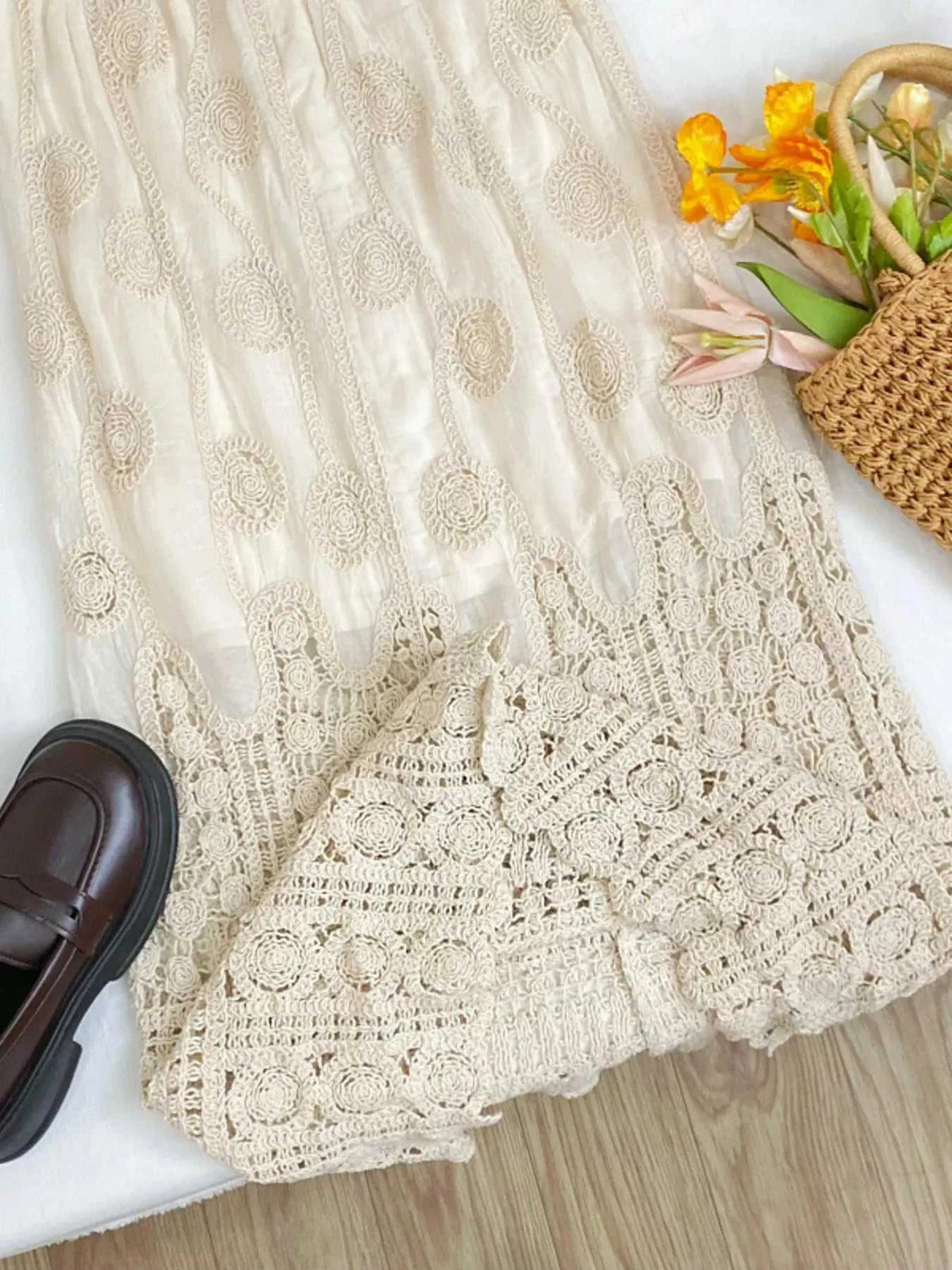 Lace Elastic Waist Midi Skirt 100100015303540 44 Affordable Fashion Under $100 Jerry's Apparel 