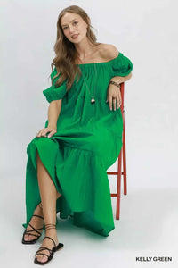 Umgee Textured Tiered Midi Dress 100100410131082 60 Affordable Fashion Under $100 Jerry's Apparel 