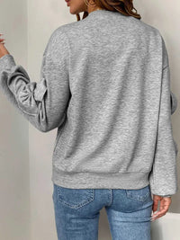 Perfee Bow Round Neck Long Sleeve Sweatshirt 100100195831122 31 Affordable Fashion Under $100 Jerry's Apparel 