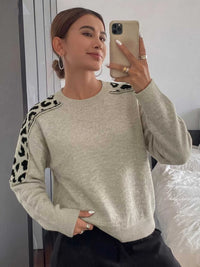 Leopard Round Neck Sweater 100100975897355 41 Affordable Fashion Under $100 Jerry's Apparel 