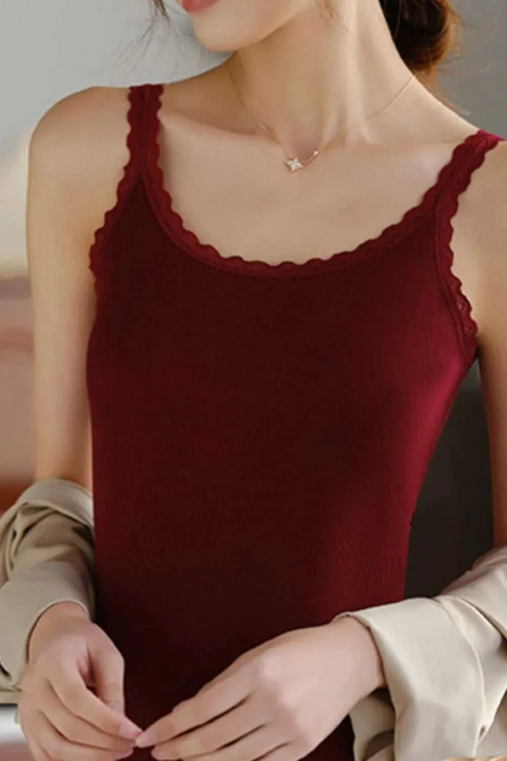 Lace Trim Scoop Neck Cami Top 100100995481321 12 Affordable Fashion Under $100 Jerry's Apparel 