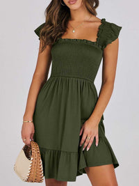 Smocked Ruffle Hem Mini Dress 100100088487178 33 Affordable Fashion Under $100 Jerry's Apparel 