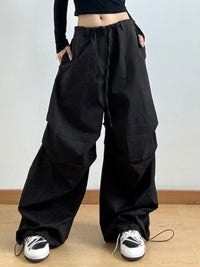 Wide Leg Casual Drawstring Pants