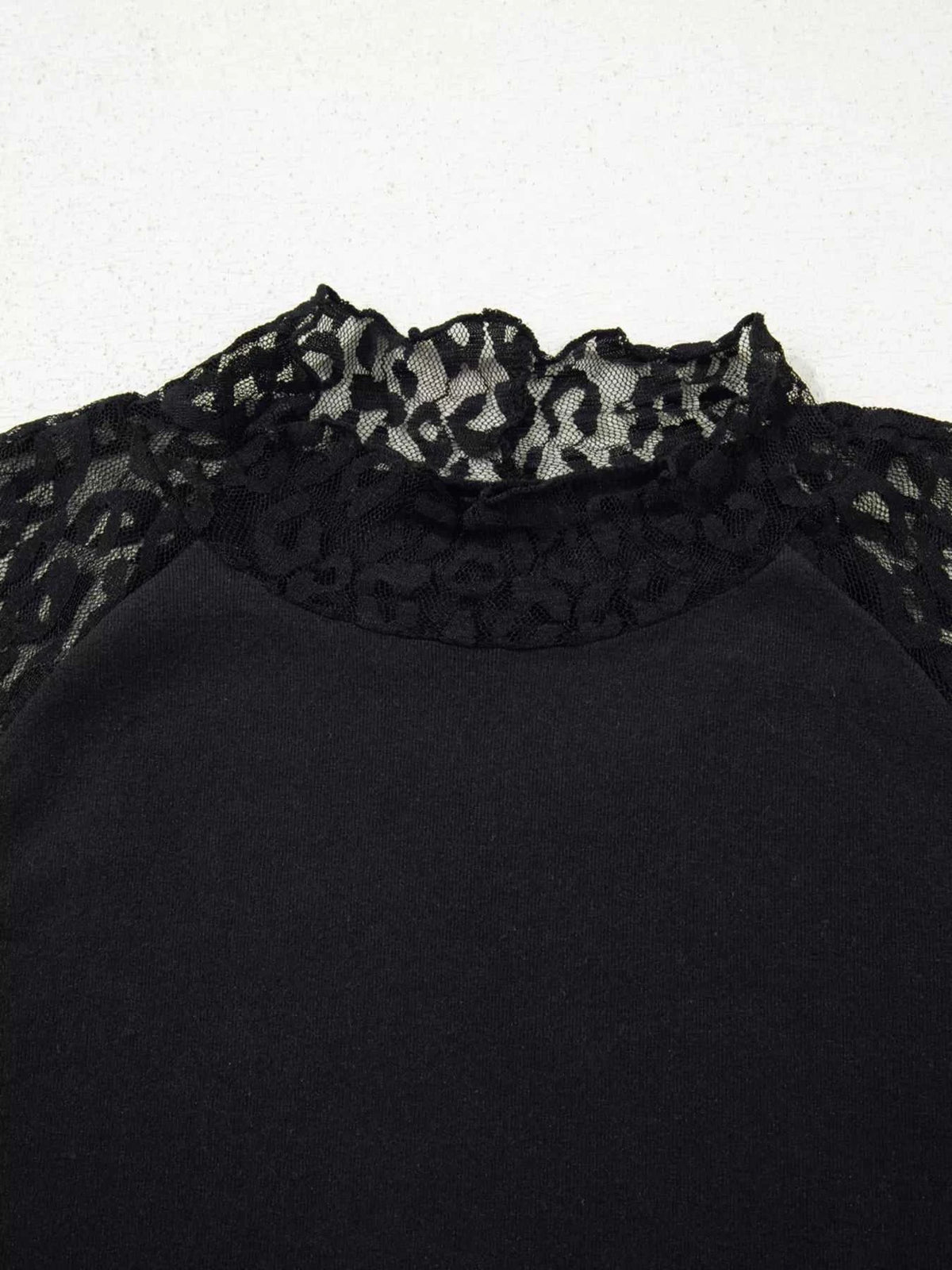 Leopard Mesh Patchwork Knit Long Sleeve Top 100100593433336 22 Affordable Fashion Under $100 Jerry's Apparel 