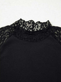 Leopard Mesh Patchwork Knit Long Sleeve Top 100100593433336 22 Affordable Fashion Under $100 Jerry's Apparel 