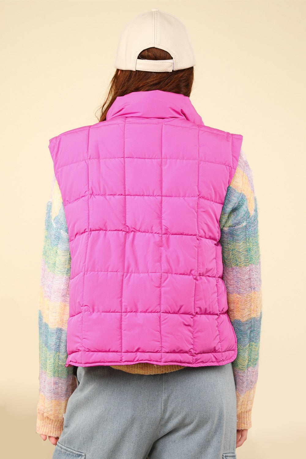 VERY J Zip Up Puffer Padded Warm Vest