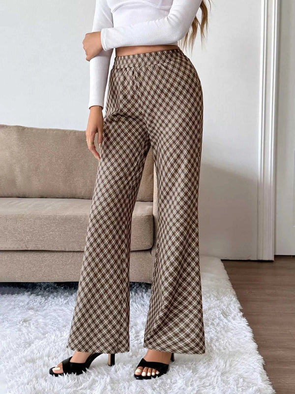 Plaid High-Waisted Wide Leg Pants 100100323711538 28 Affordable Fashion Under $100 Jerry's Apparel 