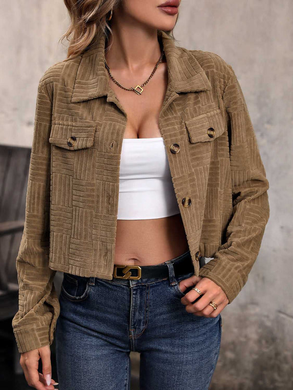 Perfee Collared Neck Button Front Jacket 100100104039999 48 Affordable Fashion Under $100 Jerry's Apparel 