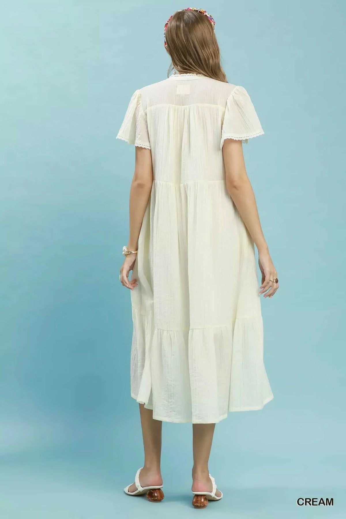 Umgee Textured Tiered Midi Dress with Side Pockets 100100202851833 62 Gifts for Her Jerry's Apparel 