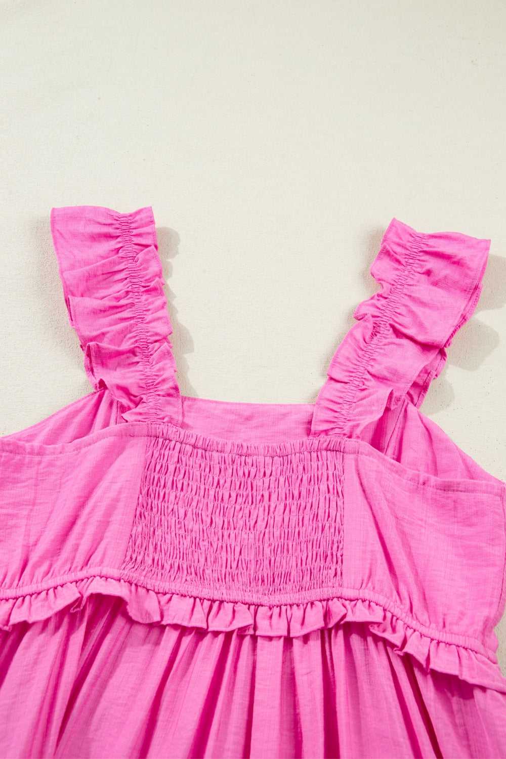 Solid Color Ruffle Trim High Waist Sleeveless Maxi Dress 100100088875266 51 Gifts for Her Jerry's Apparel 