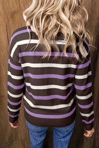 Stripe Embroidered Detail Drop Shoulder Sweater 101002226541726 55 Affordable Fashion Under $100 Jerry's Apparel 