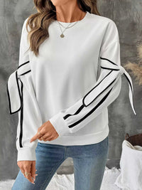 Side Striped Round Neck Sweatshirt 100100851404518 37 Affordable Fashion Under $100 Jerry's Apparel 