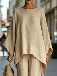 Full Size Batwing Sleeve Top and Wide-Leg Pants Set Plus Size 101001179587547 49 Affordable Fashion Under $100 Jerry's Apparel 