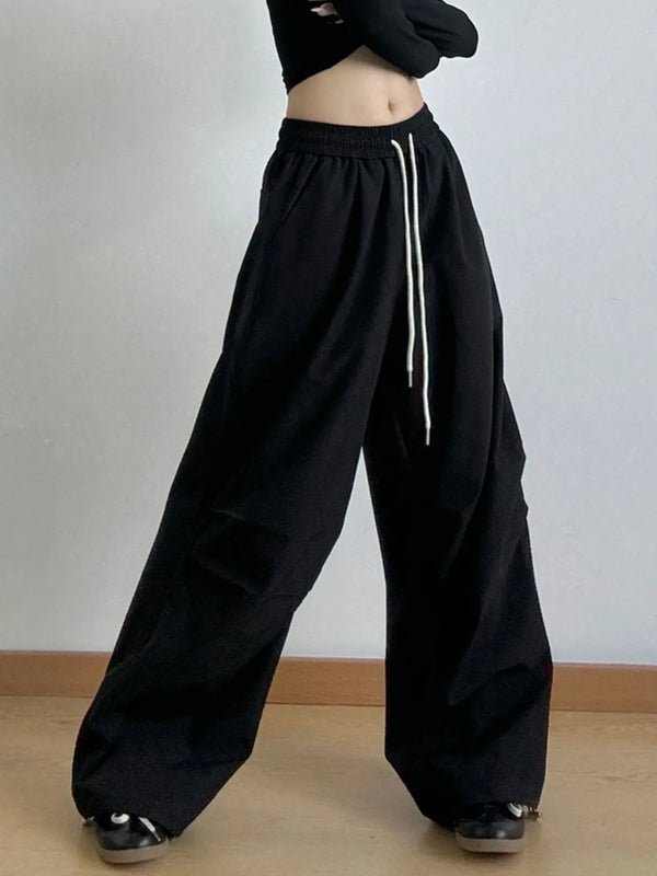 Oversized Wide Leg Drawstring Pants