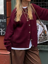 Button Up Dropped Shoulder Cardigan 101002857744837 55 Affordable Fashion Under $100 Jerry's Apparel 