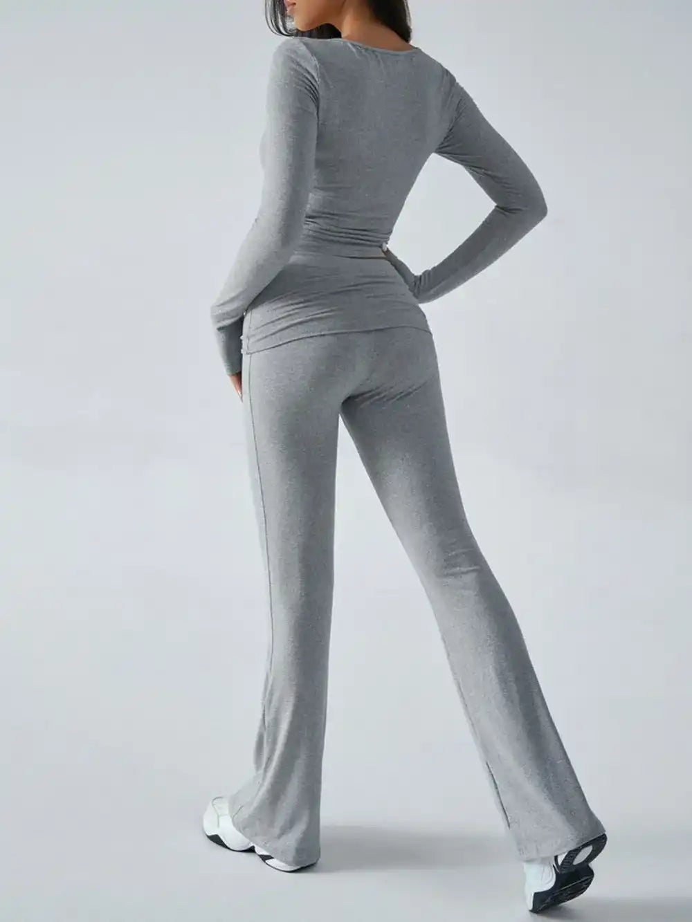 Devine Ruched Long Sleeve Top and Pants Set 100100100351065 35 Affordable Fashion Under $100 Jerry's Apparel 