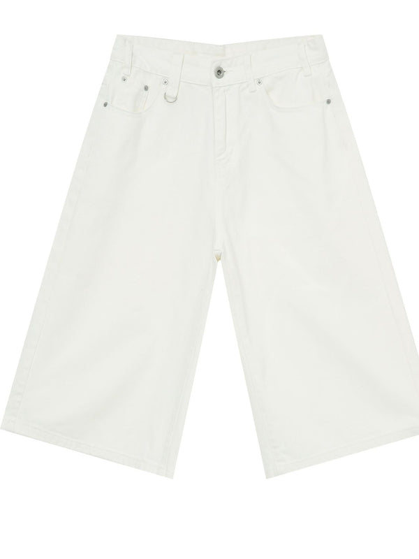 Men's Wide Leg Denim Shorts