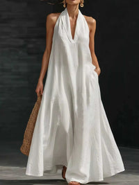 Full Size Halter Neck Sleeveless Maxi Dress Plus Size 100100329491085 30 Gifts for Her Jerry's Apparel 