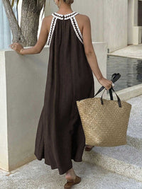 Crochet Trim Sleeveless Maxi Dress 100100555931354 39 Affordable Fashion Under $100 Jerry's Apparel 