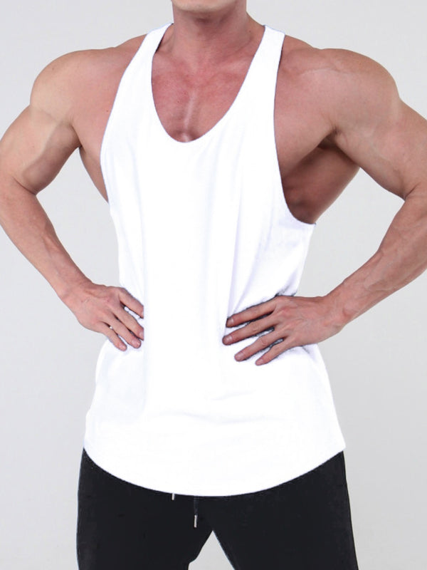 Men's Plus Size Round Neck Racerback Tank