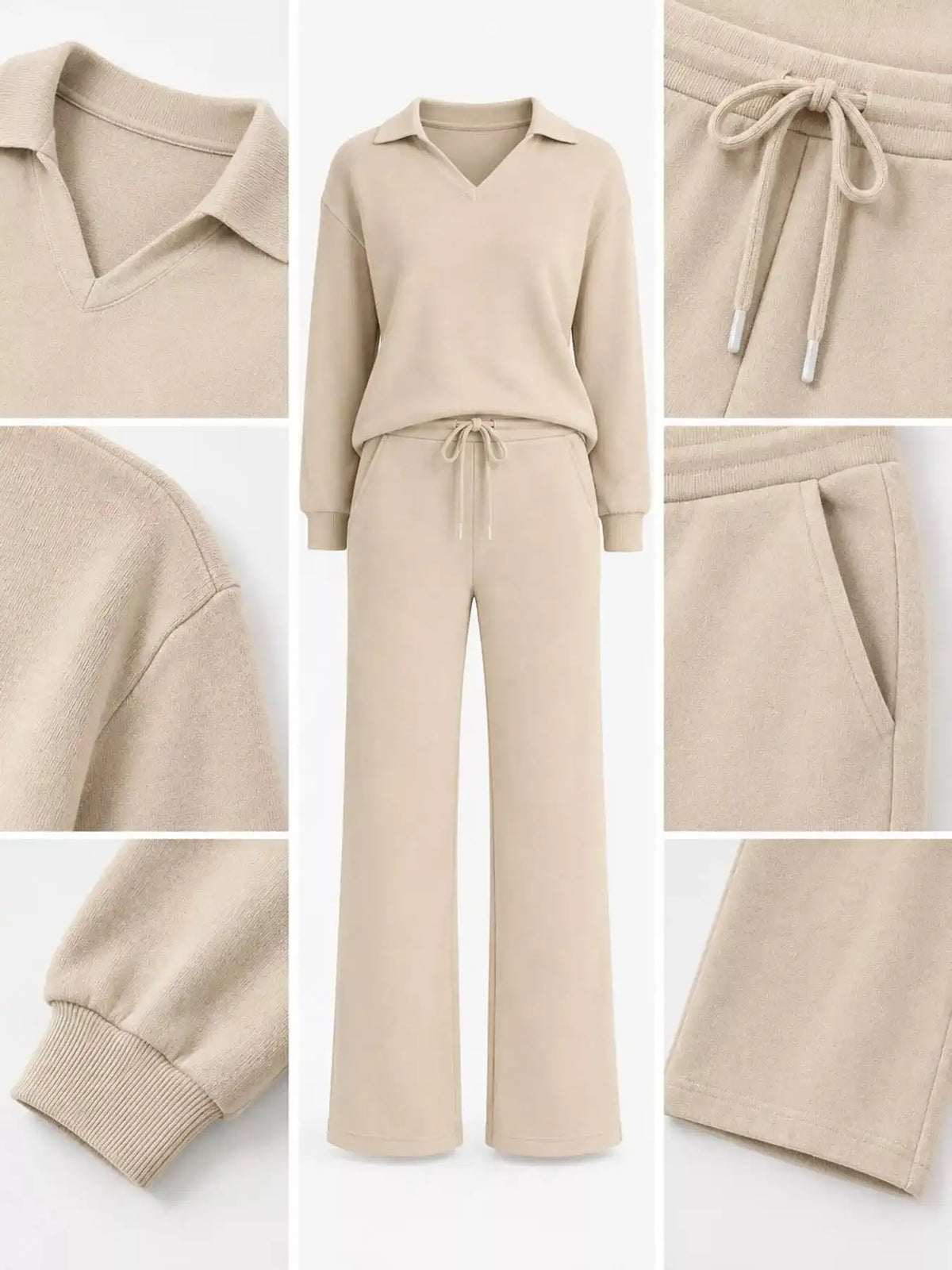 Dropped Shoulder Top and Pants Set 101001926020102 36 Women's Pants Set Gifts for Her Jerry's Apparel 