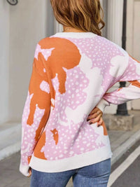 Abstract Pattern Round Neck Sweater 100100810449738 47 Gifts for Her Jerry's Apparel 