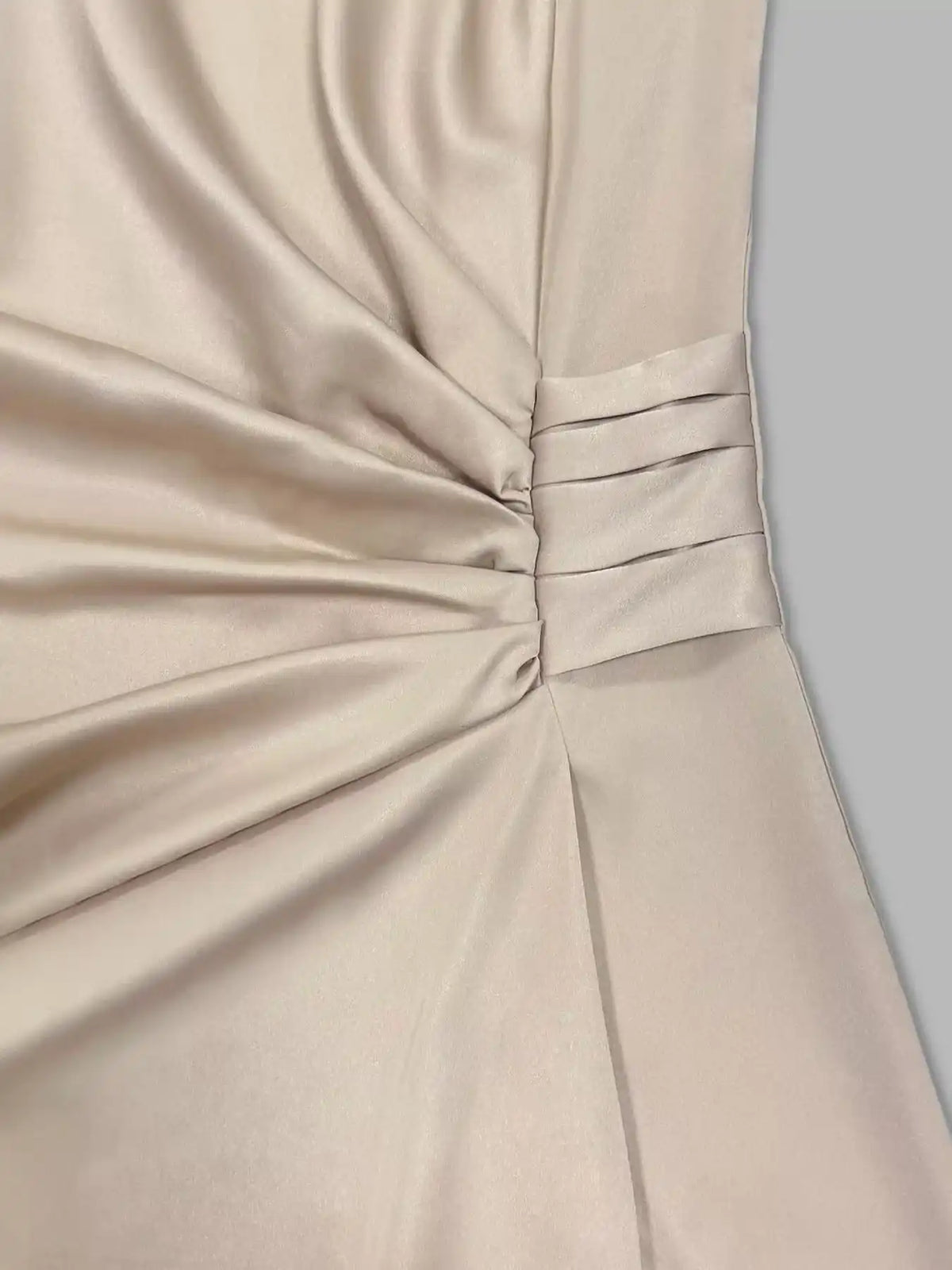 Long Sleeve Satin Ruched Midi Dress 101001413445997 63 Affordable Fashion Under $100 Jerry's Apparel 