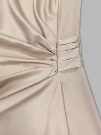 Long Sleeve Satin Ruched Midi Dress 101001413445997 63 Affordable Fashion Under $100 Jerry's Apparel 