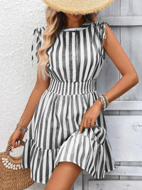 Striped Ruffle Hem Summer Dress 100100817311955 33 Affordable Fashion Under $100 Jerry's Apparel 