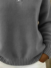 Full Size Button Detail Dropped Shoulder Sweater Plus Size 101002359418175 39 Affordable Fashion Under $100 Jerry's Apparel 