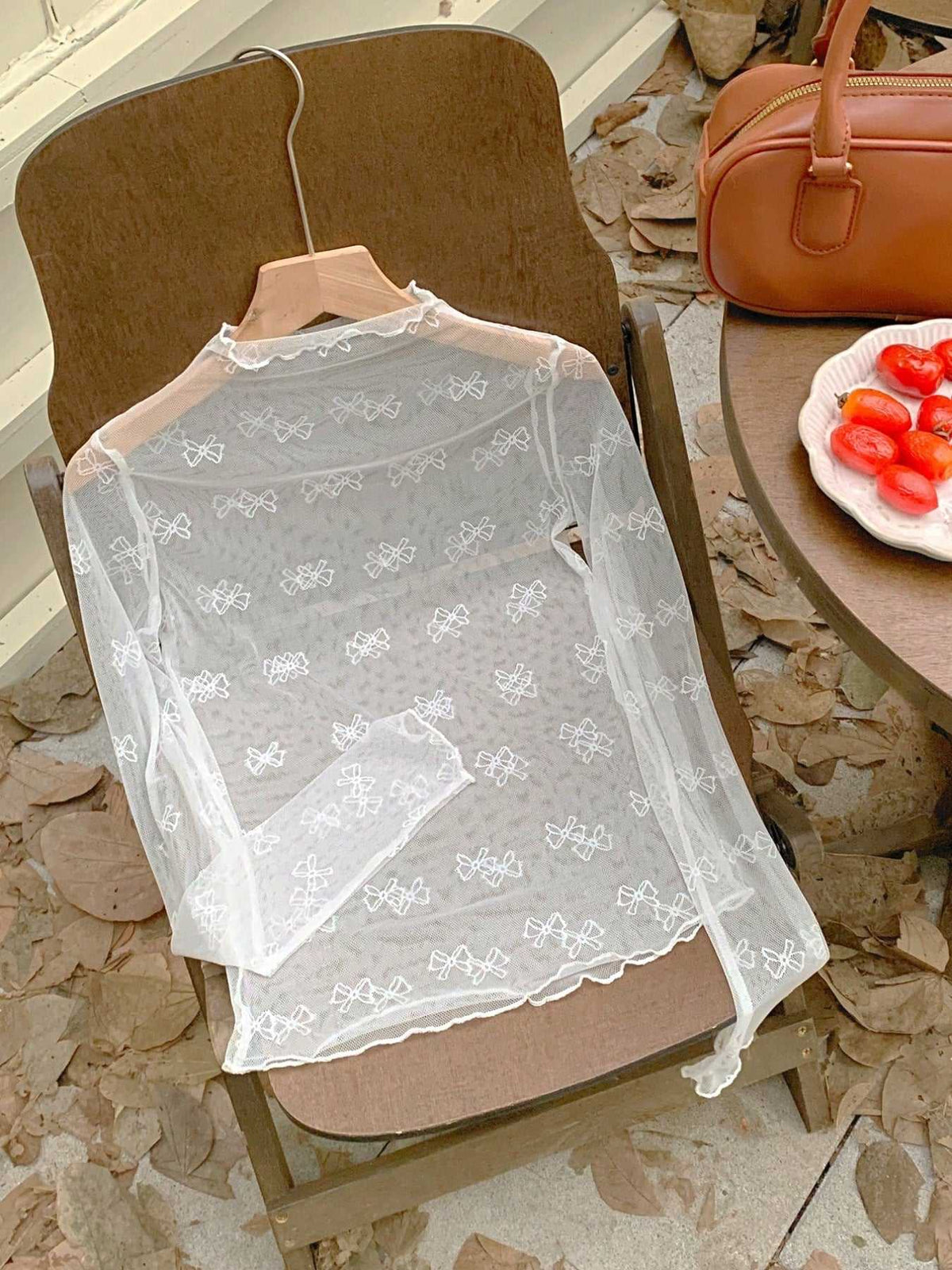 Bow Print Sheer Mesh Top 100100935081184 15 Affordable Fashion Under $100 Jerry's Apparel 