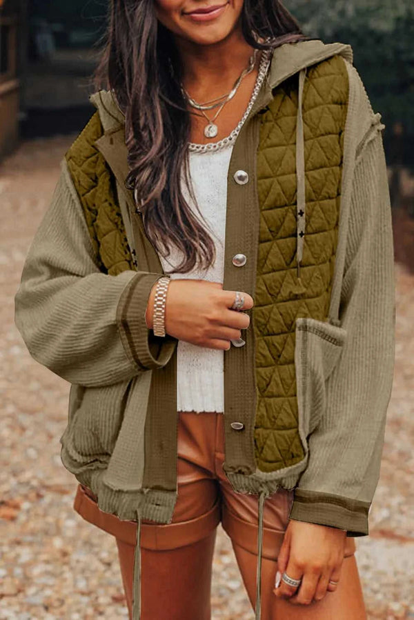 Drawstring Color Block Long Sleeve Jacket 100100094661997 64 Affordable Fashion Under $100 Jerry's Apparel 