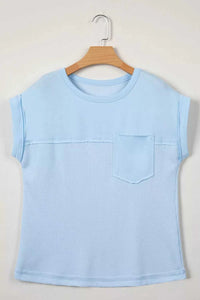 Waffle Knit Pocket T-Shirt 100100553561589 26 Affordable Fashion Under $100 Jerry's Apparel 