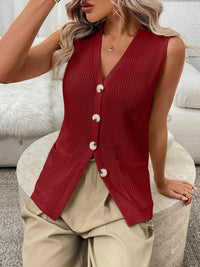 Button-Down Knit Sweater Vest 100100407223326 37 Affordable Fashion Under $100 Jerry's Apparel 