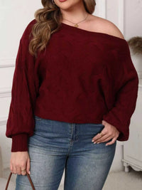 Plus Size Off-Shoulder Long Sleeve Sweater 101002543718433 41 Affordable Fashion Under $100 Jerry's Apparel 