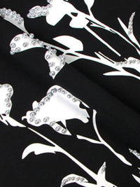 Men's Flower Pearl Detail Oversized Short Sleeve T-Shirt