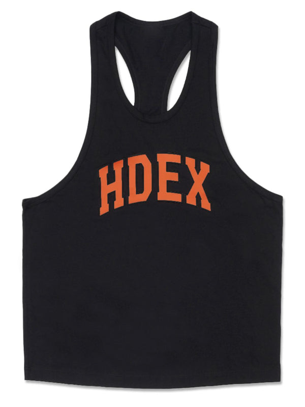 Men's Plus Size Round Neck Letter Graphic Tank