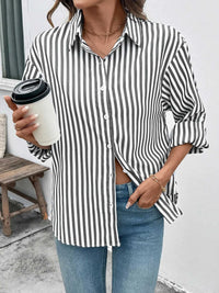 Striped Oversized Button-Up Shirt 100100354131470 50 Affordable Fashion Under $100 Jerry's Apparel 