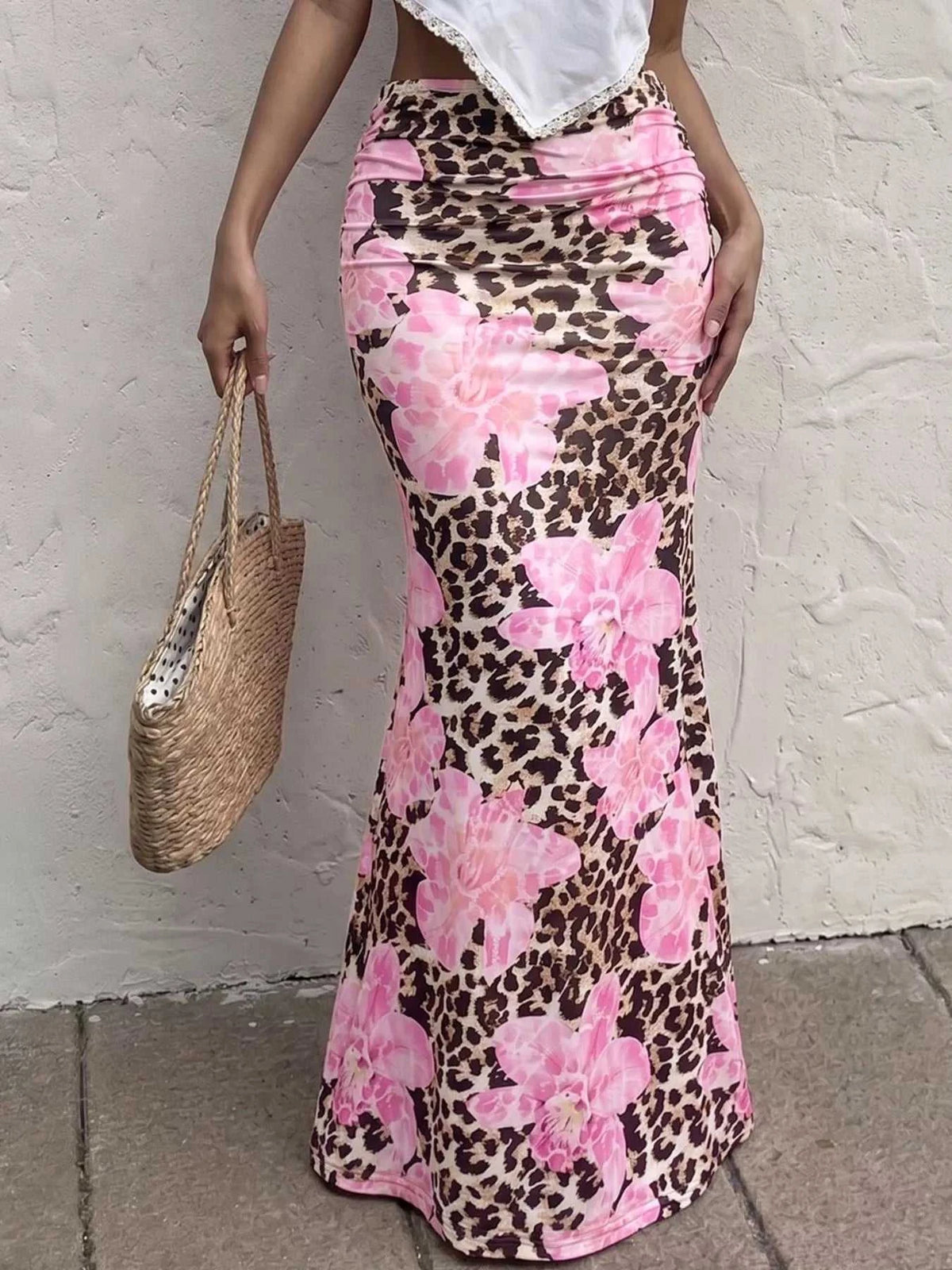 Leopard Print Bodycon Maxi Skirt 100100404631589 26 Affordable Fashion Under $100 Jerry's Apparel 