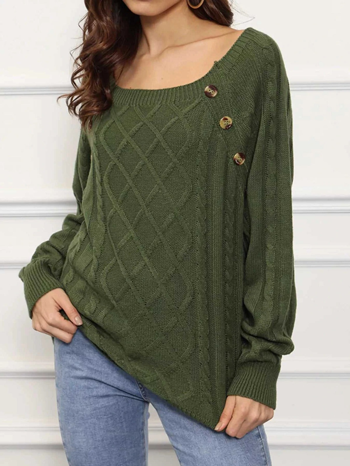Cable Knit Boat Neck Sweater 100100241299521 36 Affordable Fashion Under $100 Jerry's Apparel 